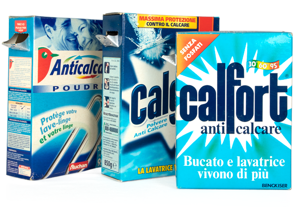 Imballaggio packaging astuccio ecologico con beccuccio erogatore richiudibile per Additivi anticalcare